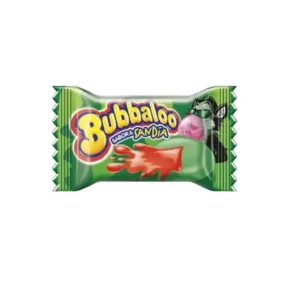 Clásico chicle bubbaloo con relleno sabor a sandía